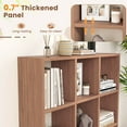 thumbnail image 5 of Costway 2 PCS 9-Cube Bookcase with 6 Removable Shelves Raised Support Feet for Living Room Brown, 5 of 9
