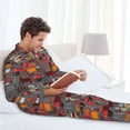 thumbnail image 6 of Fotbe BBQ Icons Pattern Long Sleeve Pajama Set for Men,Sleepwear Set,2-piece Loungewear Set,Soft PJs Comfy Nightwear with Pockets-XX-Large, 6 of 7