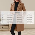 thumbnail image 6 of uublik Womens Trench Coat Khaki Notch Lapel Single-Breasted Business Casual Peacoat Trendy Clothes, 6 of 6
