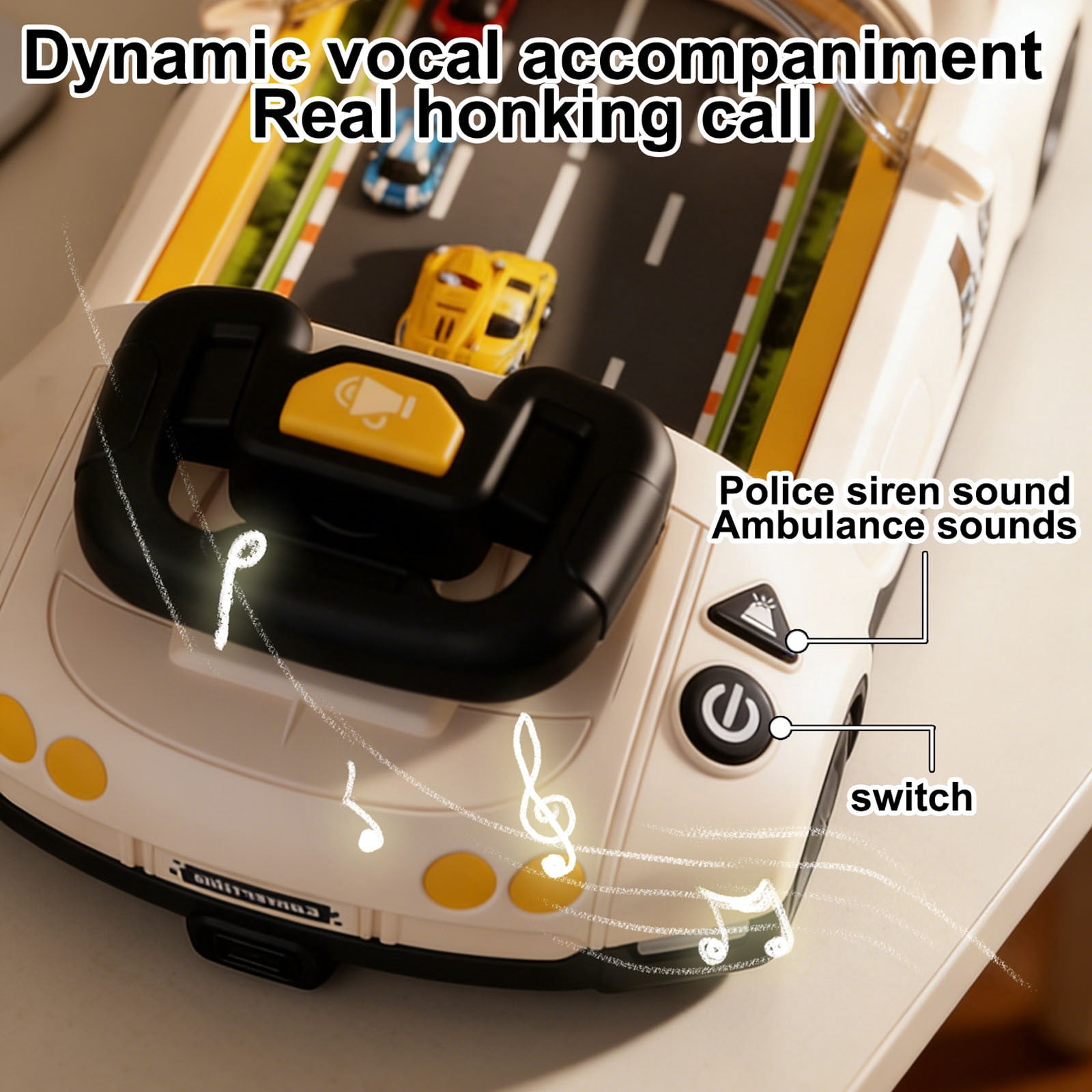 Musical Steering Wheel Toy, Driving Simulator with Lights Sounds, Portable Car Play Mat, Birthday Gift, Easter Basket Stuffer Idea Easter Basket Stuffers Easter Decorations for Home Easter Gifts