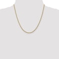 thumbnail image 3 of 14K Solid Yellow Gold 2.25mm Parisian Spiga Wheat Link Chain Necklace, 3 of 4