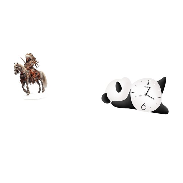 Letrero de escritorio Home Knight, adorno de caballero acrílico, decoración de escritorio, reloj de pared de oficina impermeable, adorno de panda hech