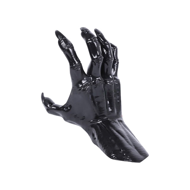 Realistic Black Resin Hand Sculpture Modern Home Decor, Unique Artistic Display, Handcrafted Ornament