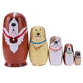 thumbnail image 1 of 5 uds Muñecas Matryoshka JShteea tipo perro hechas a mano regalo, 1 of 6