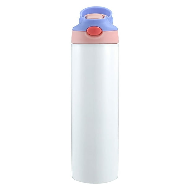 Botella de agua de acero inoxidable con aislamiento personalizado de 20 oz para niños | Nombre personalizado y tapa con pajita | 12-24 horas de frío y 6-12 horas de calor | Vaso de viaje escolar de