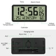thumbnail image 3 of Temperature LCD Digital Alarm Clock Battery Operated Desk Electronic Small Clock with Indoor Temperature Humdity Date Backlight Snooze Function for Home Bedroom Bedside Desk, 3 of 7