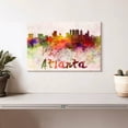 thumbnail image 2 of Elephant Stock Atlanta Skyline Colors Wall Art - Horizontal Canvas Wall Art - Living Room Wall Decor - Places Canvas - Orange And Green Decor - 12" x 8", 2 of 8