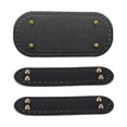 thumbnail image 1 of Paquete de 3 almohadillas de inserción para base de clavos de cuero sintético para bolsas de ganchillo y tejer. Negro, 1 of 9