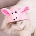 thumbnail image 6 of Ptetnvg Adjustable Pet Hat Pet Hat Adjustable Comfortable Plush Dog Hat Cute Pig Shape Cat Winter Warm Headwear Costume Pet Supplies, 6 of 10