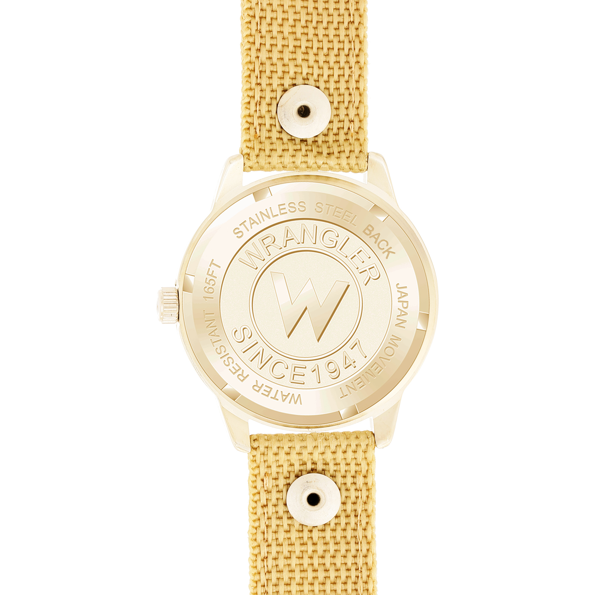 Wrangler 42mm White dial, Wheat Colored Nylon Strap Watch