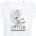 thumbnail image 3 of Peanuts - Snoopy Wave Ride - Women's Short Sleeve Graphic T-Shirt, 3 of 6