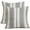 Navy Blue Grey Striped, variant on Navy Blue Pillow Covers 16x16 Set of 2 Gray Grey Dot Print Striped Decorative Outdoor Pillowcases Boho Rustic Farmhouse Decorative Throw Cushion Case Decor for Couch Sofa Bed