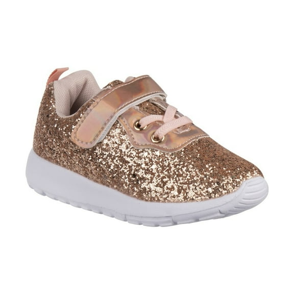 Laura Ashley Girls Sequin Sneakers Laura Ashley, Rose Gold, Size: 12