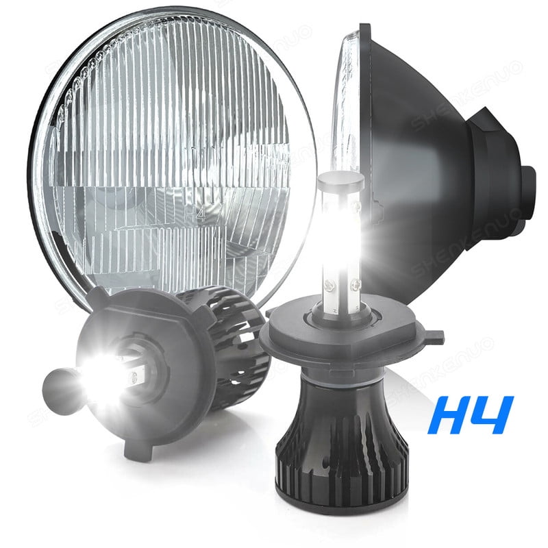 PAIR DOT 7" Inch Round LED Headlights Combo Bulbs For 20032007 Jeep