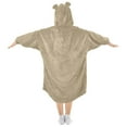 thumbnail image 2 of FORMRS Wearable Blanket Hoodie with Sleeves for Kids Cozy Flannel Sweatshirt, Dog Artist, 2 of 7