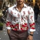 thumbnail image 2 of Camisa con estampado 3D de flores para hombre, camisa de manga larga con solapa para primavera y otoño, nueva camisa informal de moda, ropa de calle 5XL para hombre 2024, 2 of 5