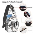 thumbnail image 4 of ZICANCN Crossbody Sling Bags for Women Men,Cute Dog Fun Doodle Casual Shoulder Backpacks for Travel Sport Climbing Runners Daypack, 4 of 9