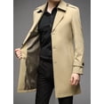 thumbnail image 5 of Men'S Versatile Trench Coat for Spring, Autumn, and Winter - Stylish and Functional Khaki M, 5 of 7
