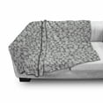 thumbnail image 3 of Black and White Soft Flannel Fleece Blanket, Line Art Style Foliage Pattern with Striped Leaves and Petals Botany Theme, Cozy Plush for Indoor and Outdoor Use, 50" x 60", Black White, by Ambesonne, 3 of 6