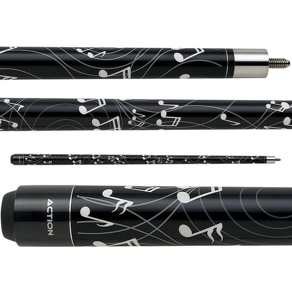 Action IMP17 Sound of Music Musical Notes Design Billiards Pool Cue Stick