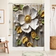 thumbnail image 7 of Tarmeek Floral Print Shower Curtain 90x180cm Polyester Waterproof Quick Dry for Bathroom Bathtub Hotel Spa Style, 7 of 7