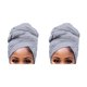 thumbnail image 1 of Turbante nudo Interior Qarigey hijab Cruz cabeza Envoltura Estiramiento pañuelo cabello Gris claro 2Conjunto, 1 of 6