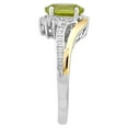 thumbnail image 2 of Brilliance Fine Jewelry Genuine Peridot Diamond Accent Ring in Sterling Silver and 10K Yellow Gold, 2 of 4