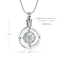 thumbnail image 5 of Compass Urn Necklace for Ashes for Human Stainless Steel Cremation Jewelry Memorial Necklace for Loved Ones Ashes, 5 of 6