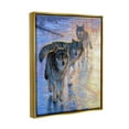 thumbnail image 3 of Stupell Industries Sunlit Wolf Trio Painting Animals & Insects Painting Gold Floater Framed Art Print Wall Art, 3 of 6