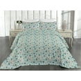 thumbnail image 2 of Ambesonne Botanical Quilted Bedspread Set 3 Pcs, Pastel Flowers Spring Art, Twin, Pale Blue and Rose, 2 of 4