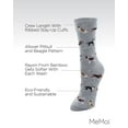 thumbnail image 3 of MeMoi Puppy Parade Beagle & Pitbull Bamboo Blend Crew Socks - Womens - Female, 9-11, Medium Gray Heather, 3 of 7