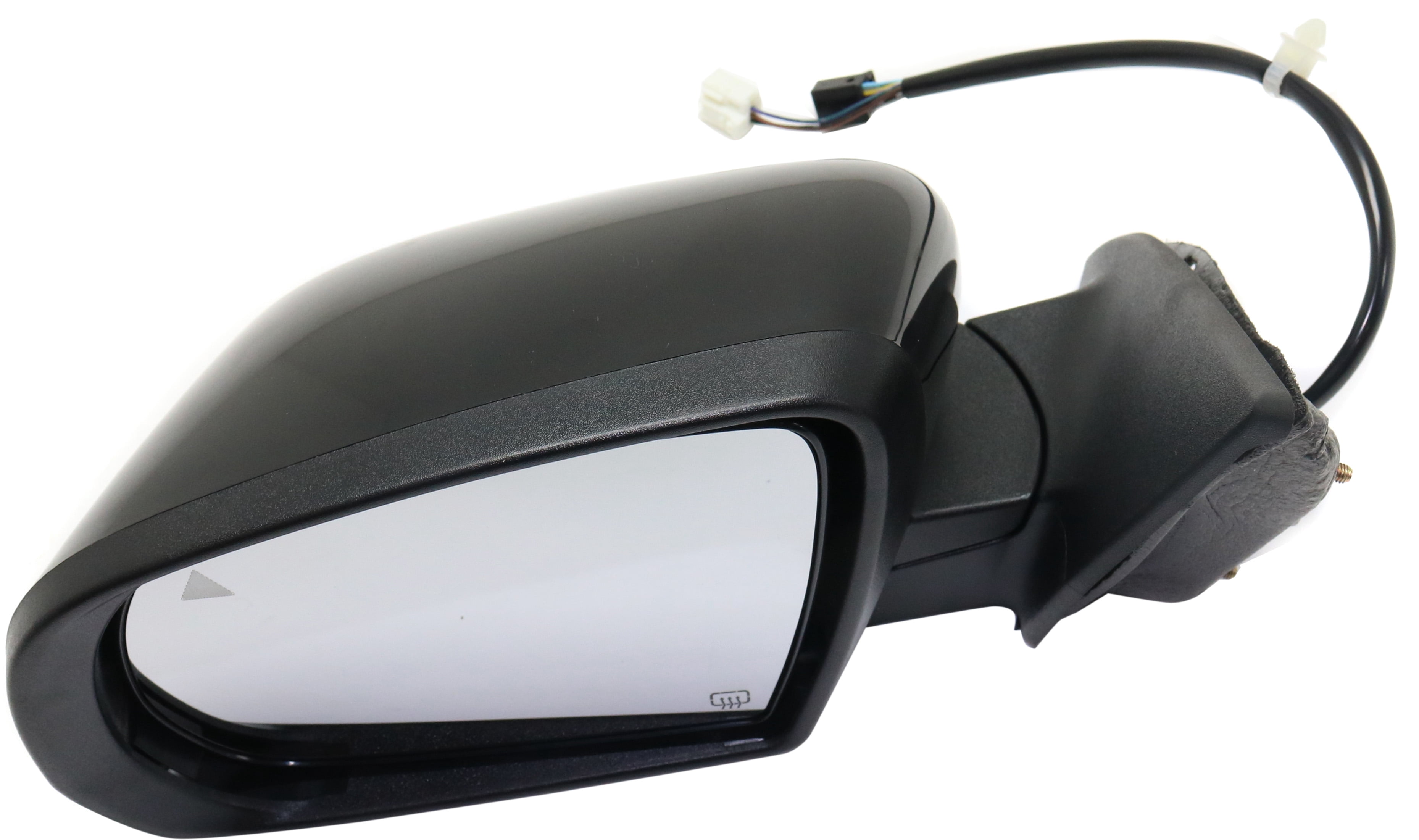 Mirror Compatible With 2014-2018 Jeep Cherokee Left Driver Side Heated w/ Blind Spot Detection in Glass In-housing Signal Light Paintable Kool-Vue