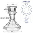 thumbnail image 3 of Portavelas Elivia CH06 de vidrio transparente (paquete de 12), 3 of 4