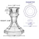 thumbnail image 3 of Portavelas Elivia CH06 de vidrio transparente (paquete de 12), 3 of 4