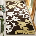 thumbnail image 2 of SAFAVIEH Soho Aaron Abstract Floral Wool Runner Rug, Brown/Multi, 2'6" x 8', 2 of 7