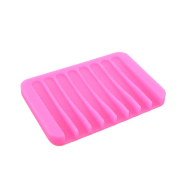 Yuarrent Jabonera Flexible de silicona para baño caliente, soporte de almacenamiento, bandeja de jabón antideslizante, de esponja de cocina de Type9 NO9