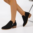 thumbnail image 2 of NECHOLOGY Botas Mujer Zapatos Botines de mujer Botines de moda Otoño Invierno para mujer, tacón bajo, tacón grueso, cremallera lateral, cabeza redonda, Color sólido, cómodo, informal (Black, 7.5), 2 of 7