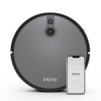 iHome AutoVac Juno Robot Vacuum with ping Technology, 2000pa Strong Suction Power, 100 Minute Runtime, App Connectivity