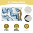 thumbnail image 7 of Placemat Blue Golden White Marble Texture Placemats for Dining Table Abstract Style Washable Table Mats for Party Kitchen Dining Decoration, 7 of 7