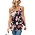 thumbnail image 1 of Charmo Womens Flowy Pleated Camisole Built in Bra Adjustable Straps Loose Tank Tops S-3XL, 1 of 6