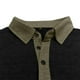 thumbnail image 5 of pstuiky camisetas de hombre, Camisa informal de moda para hombre, color liso, con solapa, mangas, cuello redondo, botones y bolsillo ropa de hombre s, 5 of 6
