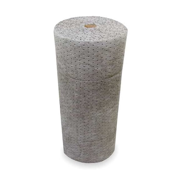 Sorbent Roll, 36 gal, 30 in x 150 ft, Universal, Gray, Polypropylene