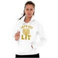 thumbnail image 4 of Hanukkah Menorah Let's Get Lit Hoodie Sweatshirt Women Men Brisco Brands M, 4 of 5