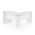 thumbnail image 2 of Furinno Indo L-Shaped Desk with Bookshelves, White, 2 of 6