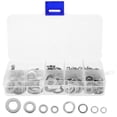 thumbnail image 1 of Shisuyan Flat Washer for Screws Flat Washers and Spring Washers Silver Stainless Steel 200Pcs, 1 of 9