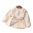thumbnail image 2 of Hicidod Baby Fleece Jacket Girls Winter Faux Fur Coat Fuzzy Cute Warm Coat Thick Furry Comfortable Outerwear, 2 of 6