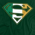 thumbnail image 2 of Superman Men's Irish Shield T-shirt Large Green, 2 of 7