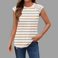 thumbnail image 2 of Bixock Women's Casual Tank Tops,Summer Sleeveless Blouse,Stripe Print Round Neck Sleeveless Lace Fashion Wear Tops, 2 of 5