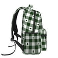 thumbnail image 4 of Defioc Green White Christmas Tree Lumberjack Plaid Pattern Laptop Backpack,Travel Backpack Outdoor Activities Bag Daypack for Travel Hiking Shopping Daily, 4 of 5