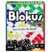 Blokus Roll and Write Dice Game for Kids, Adults and Family Night with 4 Dry-Erase Pens and Boards
